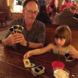 We've been teaching Annika how to play Uno and she's become pretty good...still needs to work on her strategy though. We were at a pub in Bangor for dinner and so we thought we'd introduce her to pub games. She's a bit of a card shark.